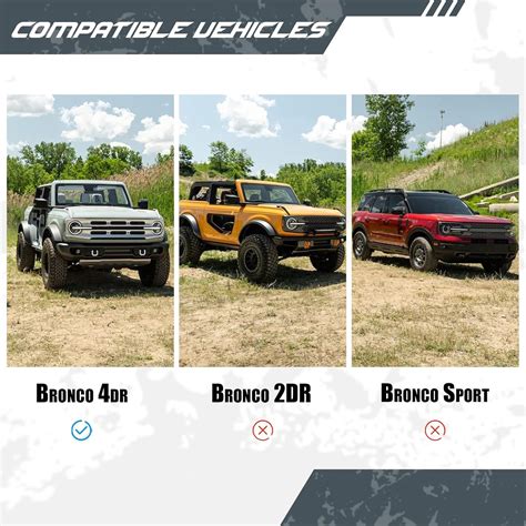 Buy Snailfly Rock Rails Fit for Ford Bronco 4 Door Rock Sliders Nerf ...