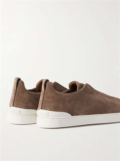 ZEGNA Triple Stitch™ Suede Slip-On Sneakers for Men | MR PORTER