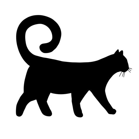 Cute Black Cat Silhouette