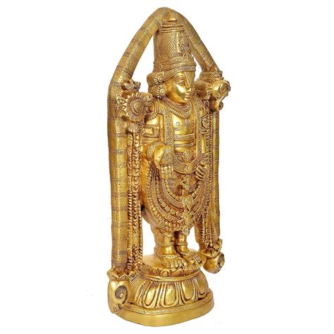 Brass Tirupati Balaji Idol Lord Venkateswara Murti for Mandir Temple ...