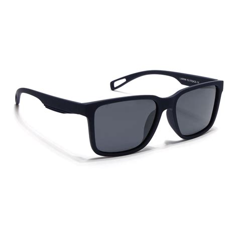 Eyejack Navy Blue Wayfarer Polarized Sunglasses for Men & Women (5066P ...
