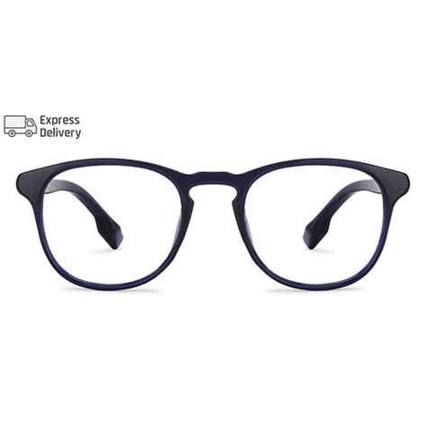Buy Blue Block Screen Glasses: Blue Transparent Full Rim Round Lenskart ...