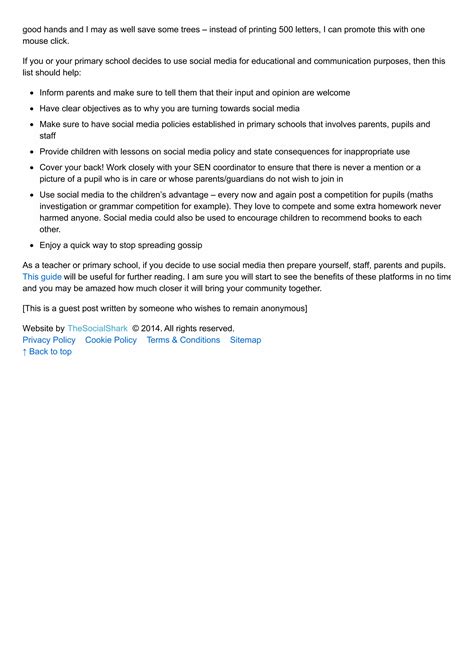 SOCIAL MEDIA IN PRIMARY SCHOOLS | PDF