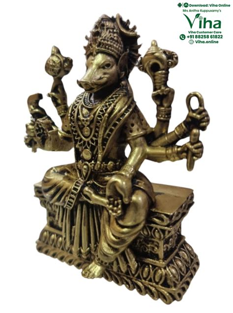 Varahi Amman Statue Brass - 3 inches – Viha Online