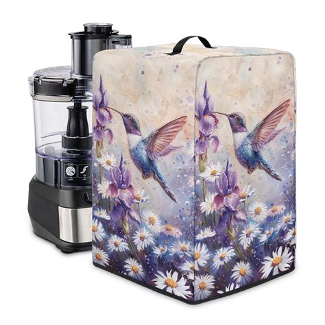ZIATUBLES Hummingbird Daisy Floral Juicer Cover Kitchen Appliance Dust ...