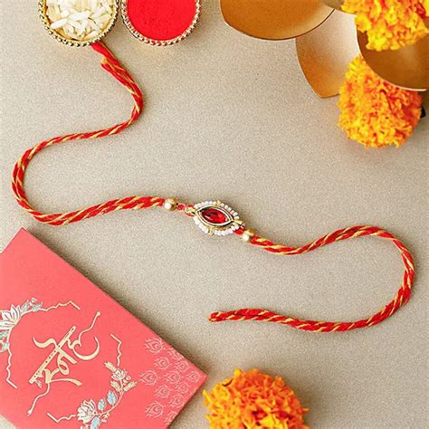 Send Mauli Rakhi Sacred Beadwork Online | Rakhibazaar.com
