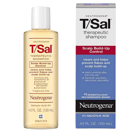 Neutrogena T/Sal Therapeutic Shampoo for Scalp Build-Up Control | Salicylic Acid Treatment for ...