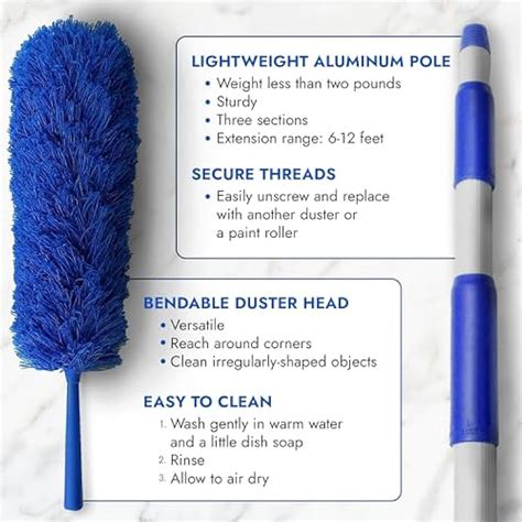 TouchofOrangesDusterandExtension Feather Microfiber Plus Nylon Static ...