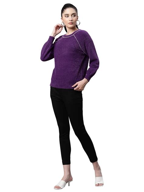 Mulberry Loose Fit Wollen Pullover – Global Republic