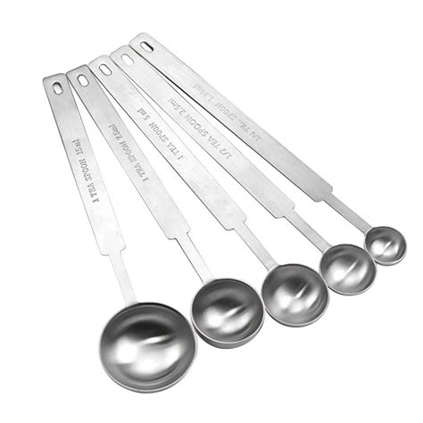 Buy HOIRIX 5 Pieces Baking Measuring Spoons Stainless Steel Measuring ...
