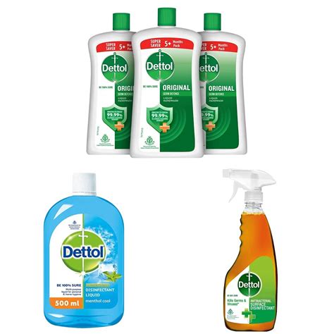 Dettol Liquid Handwash Refill Bottle & Liquid Disinfectant for Personal ...
