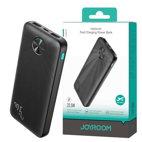 JOYROOM FAST CHARGING POWER BANK - 10000MAH JR-PBF15 BLACK 