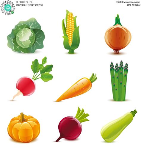 卡通蔬菜插画矢量素材EPS免费下载_红动中国