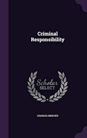 Buy Criminal Responsibility Book Online at Low Prices in India ...
