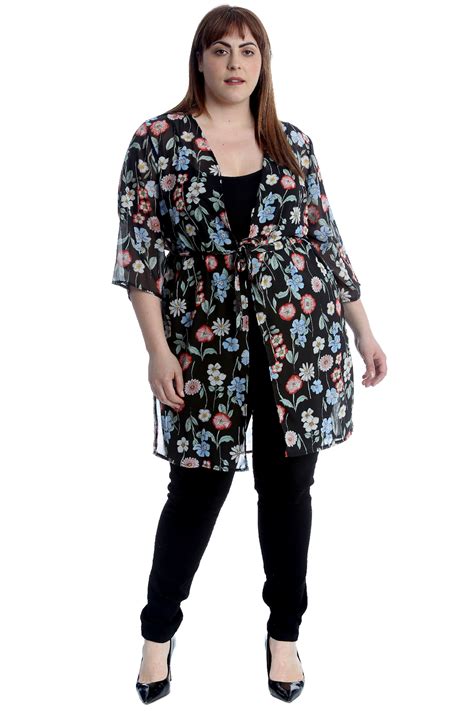 Plus size floral cardigan sweaters patterns for beginners – – classic ...