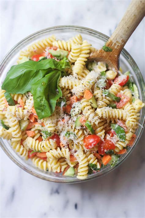 Basil Veggie Pasta Salad - The Baker Chick