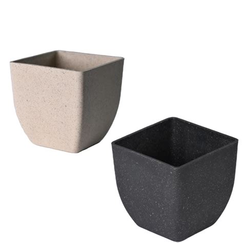 Le by Mecraaz Eco-friendly Rice Husk Planters - Set of 2