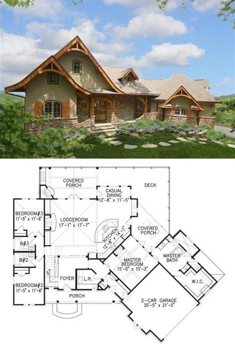 Cottage Core Home: Two-Story 3-Bedroom House Plan for Corner Lot