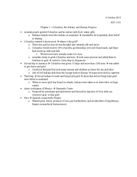 Zinn - Chapter 1 - Columbus, The Indians, and Human Progress - 4 ...