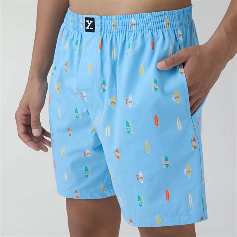 SurfBoard Blue Men’s Super Combed Cotton Boxer Shorts – XYXX Apparels