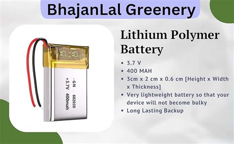 Rechargeable lipo Batteries 3.7V, 300 mAH for Bluetooth Speaker/Hands ...