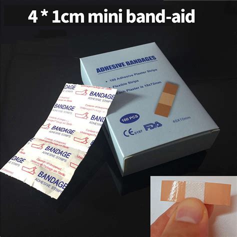 US$ 2.42 - XT-XINTE 100pcs Mini Band-Aids 40*10mm Waterproof Breathable Comfortable Fabric ...
