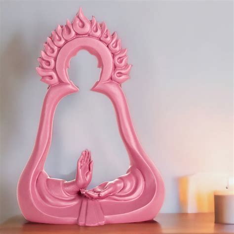 Buy Buddha Silhouette Showpiece - Pastel Pink Online in India | Vaaree