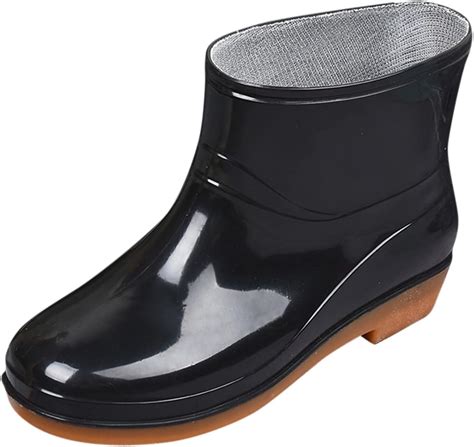 Amazon.com | Women's Rain Shoes Waterproof Ankle Rain Boots Slip on ...