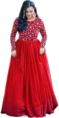 Buy sfKanjari Women's Gown Net Model One Piece Maxi Long Dress for ...
