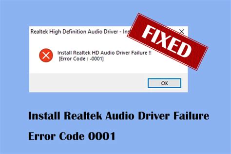 Audio Driver Error Code 001 的图像结果