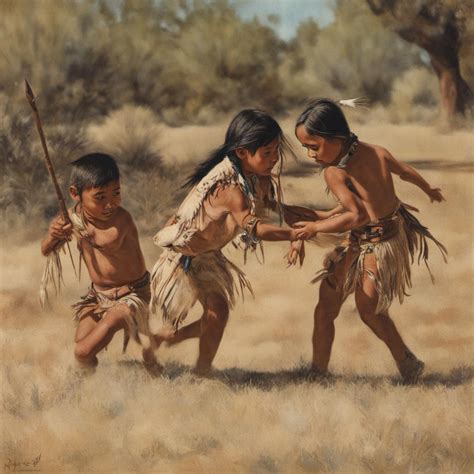 Native American children playing by kencalif on DeviantArt