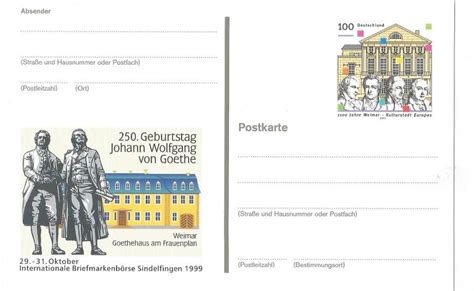 Weimar – The Cultural Capital of Europe – Germany Postcards – Stamp Digest