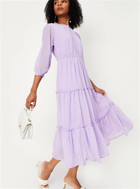 Buy Women Polka Dot Print A-Line Dress with Ruffled Neck Online at just ...