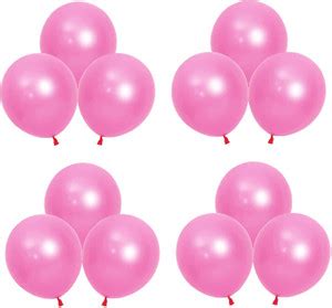 Flipkart.com | Miaara Solid Metallic/Latex Pink Balloons For Birthday ...