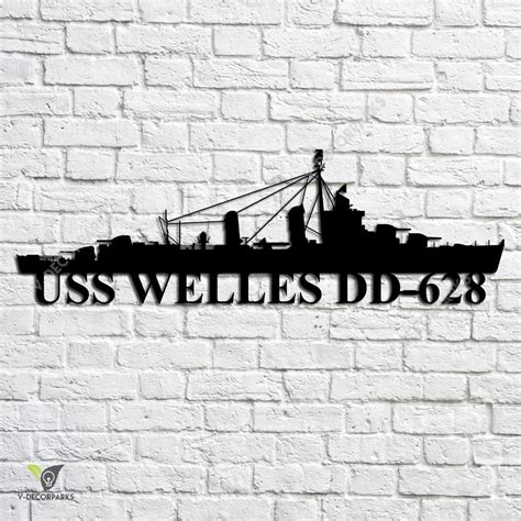 Uss Steinaker Dd-863 Navy Ship Metal Art, Navy Ships Silhouette Metal Gift For Navy Veteran ...