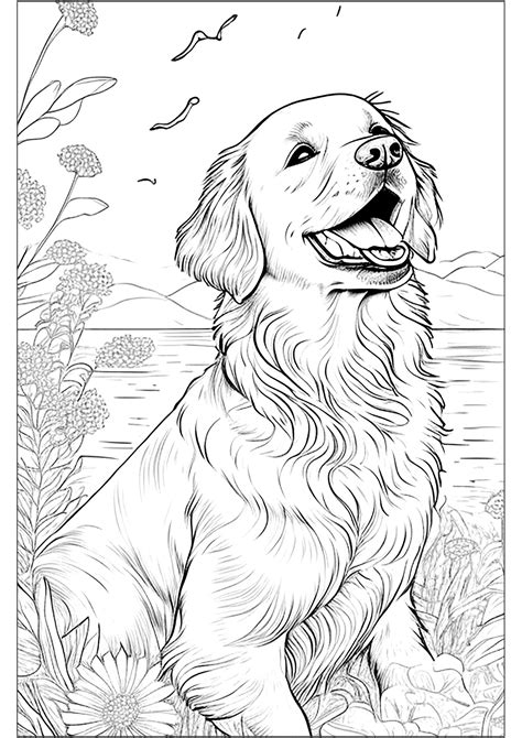 Realistic Coloring Pages Dogs - Free coloring pages to print