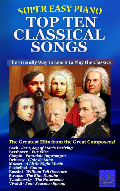 Super Easy Piano Top Ten Classical Songs: The Easy Way to Play the ...