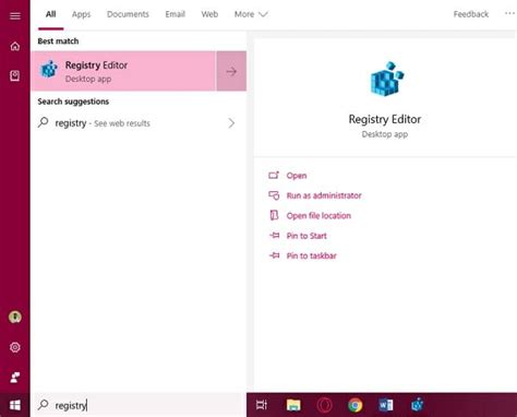 Editing the Registry 的图像结果