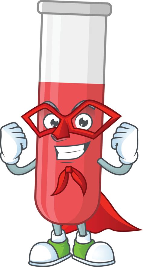 Red test tube Cartoon character 21114097 Vector Art at Vecteezy