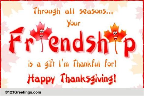 Friendship Wishes On Thanksgiving! Free Friends eCards, Greeting Cards ...