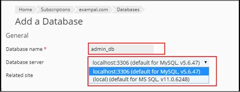 How to create a Mysql or MSSQL DB in Plesk Panel - Diadem Technologies ...