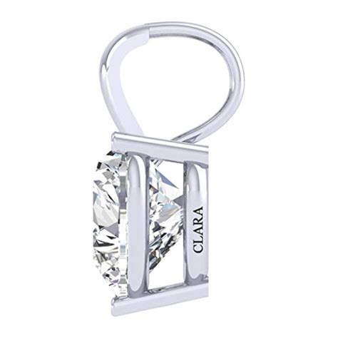 Buy Clara 92.5 Sterling Silver White Gold Plated Heart Solitaire ...