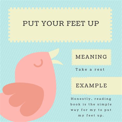 Put Your Feet Up - Idiom of the Day for the IELTS Speaking test ...
