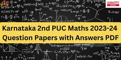 Karnataka 2nd PUC Maths Question Paper 2024 PDF with Answers