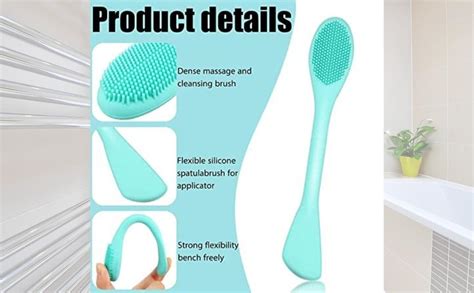 KitchenFest® Silicone Face Cleanser Massager Brush with Facial Stick ...