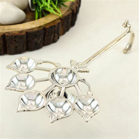 Classy Pancharati Silver Jyot – PP Jewellers