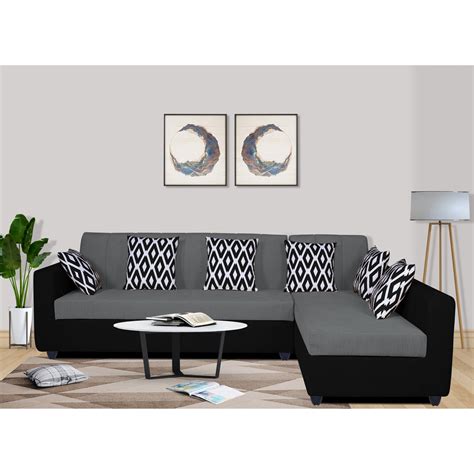 Premium Quality | Rio Highback L Shape 5 Seater coner Sofa Set (Grey ...