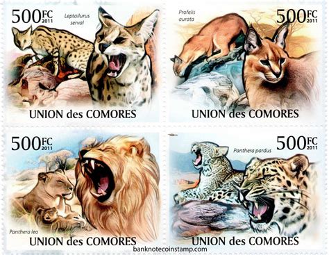 Comores Variety of 4 Stamps – Banknotecoinstamp