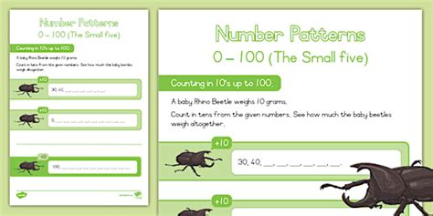 Grade 1 Maths: Number Patterns: 10's to 100 (teacher made)