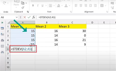 Stdev Function Excel 的图像结果
